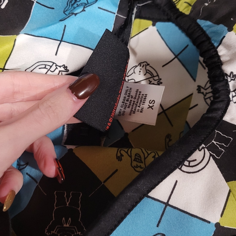 💙🤍NWT Vixen By Micheline Pitt Ghostbusters Swing Dress Pinup Dress 💚🖤 - Picture 7 of 10
